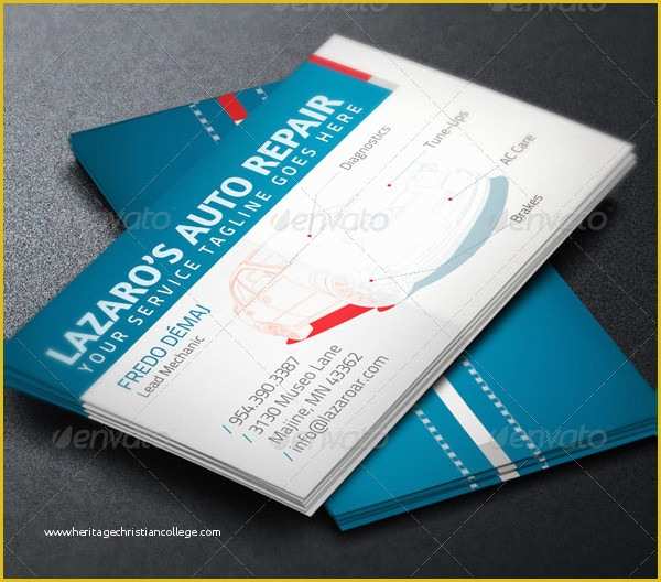 Auto Repair Business Card Templates Free Of 18 Automotive Business Card Free Psd Eps Illustrator