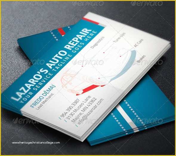 Auto Repair Business Card Templates Free Of 20 Best Automotive Business Card Design Templates
