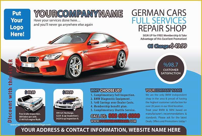 Auto Repair Business Card Templates Free Of 6 Best Of Business Cards and Flyers Design Tree