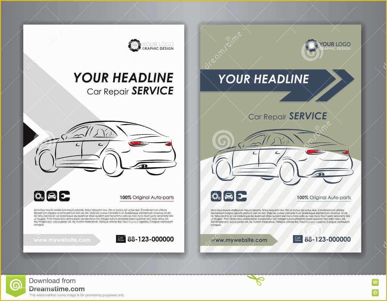 Auto Repair Business Card Templates Free Of A5 A4 Set Car Repair Service Business Card Templates