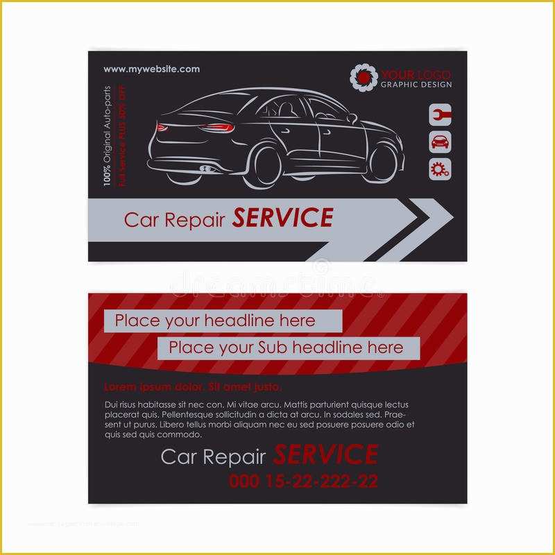 Auto Repair Business Card Templates Free Of Auto Repair Business Card Template Create Your Own