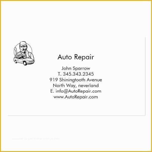 Auto Repair Business Card Templates Free Of Auto Repair Card Double Sided Standard Business Cards