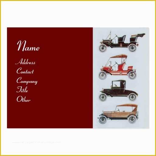 Auto Repair Business Card Templates Free Of Retro Cars 2 Auto Repair Automotive Business Card