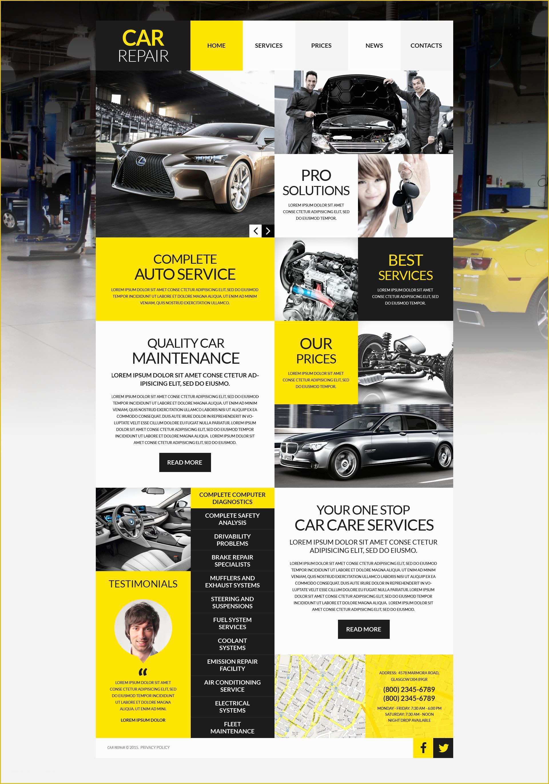 Auto Spare Parts Website Template Free Download Of Car Repair Wordpress Template