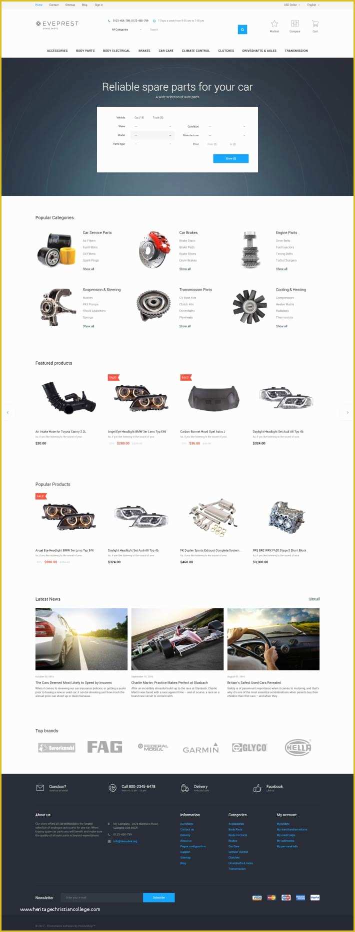 Auto Spare Parts Website Template Free Download Of Car Spare Parts Responsive Prestashop theme E Merce