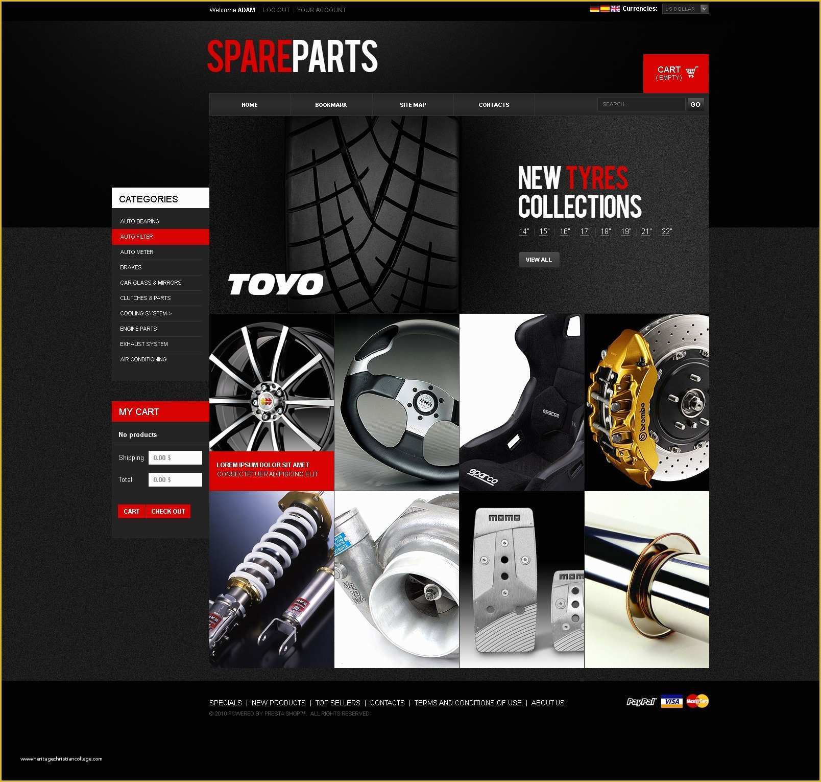 Auto Spare Parts Website Template Free Download Of Stylish Spare Parts Prestashop theme