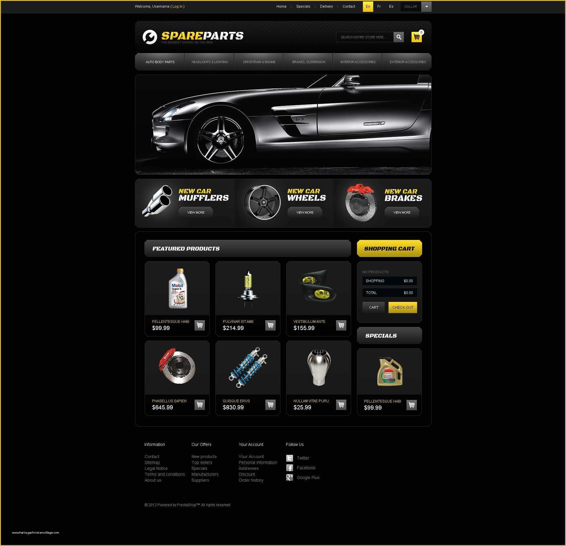 Auto Spare Parts Website Template Free Download Of Thème Prestashop Pour Site De Pièces Automobiles