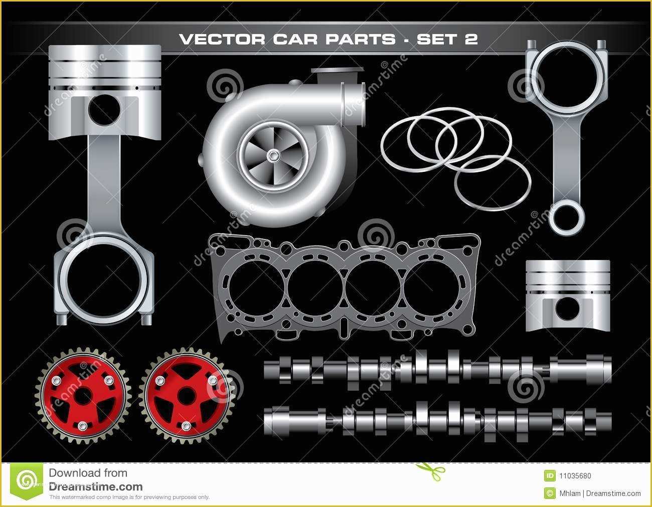 Auto Spare Parts Website Template Free Download Of Vector Car Parts Set 2 Stock Image