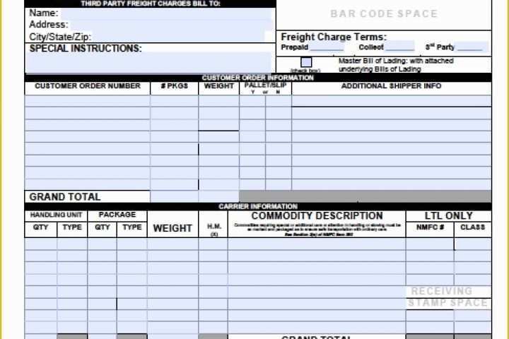 Auto Transport Bill Of Lading Template Free Of 5 Free Bill Of Lading Templates Excel Pdf formats
