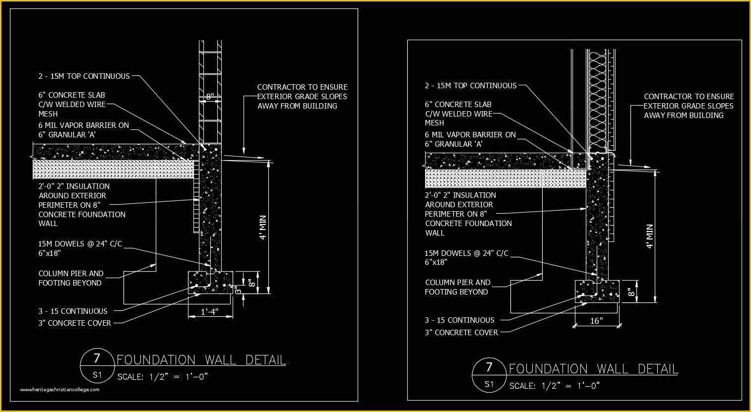 Autocad Drawing Templates Free Download Of Free Cad Details Foundation Wall Detail – Cad Design