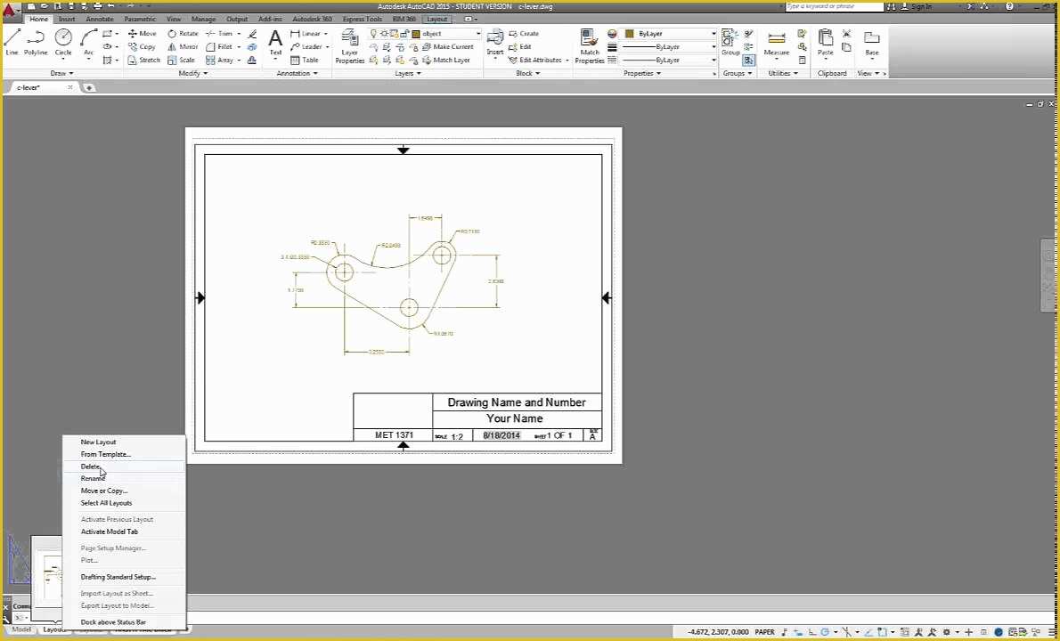 Autocad Templates Free Of Autocad 2015 Using A Titleblock Template and Creating Pdf