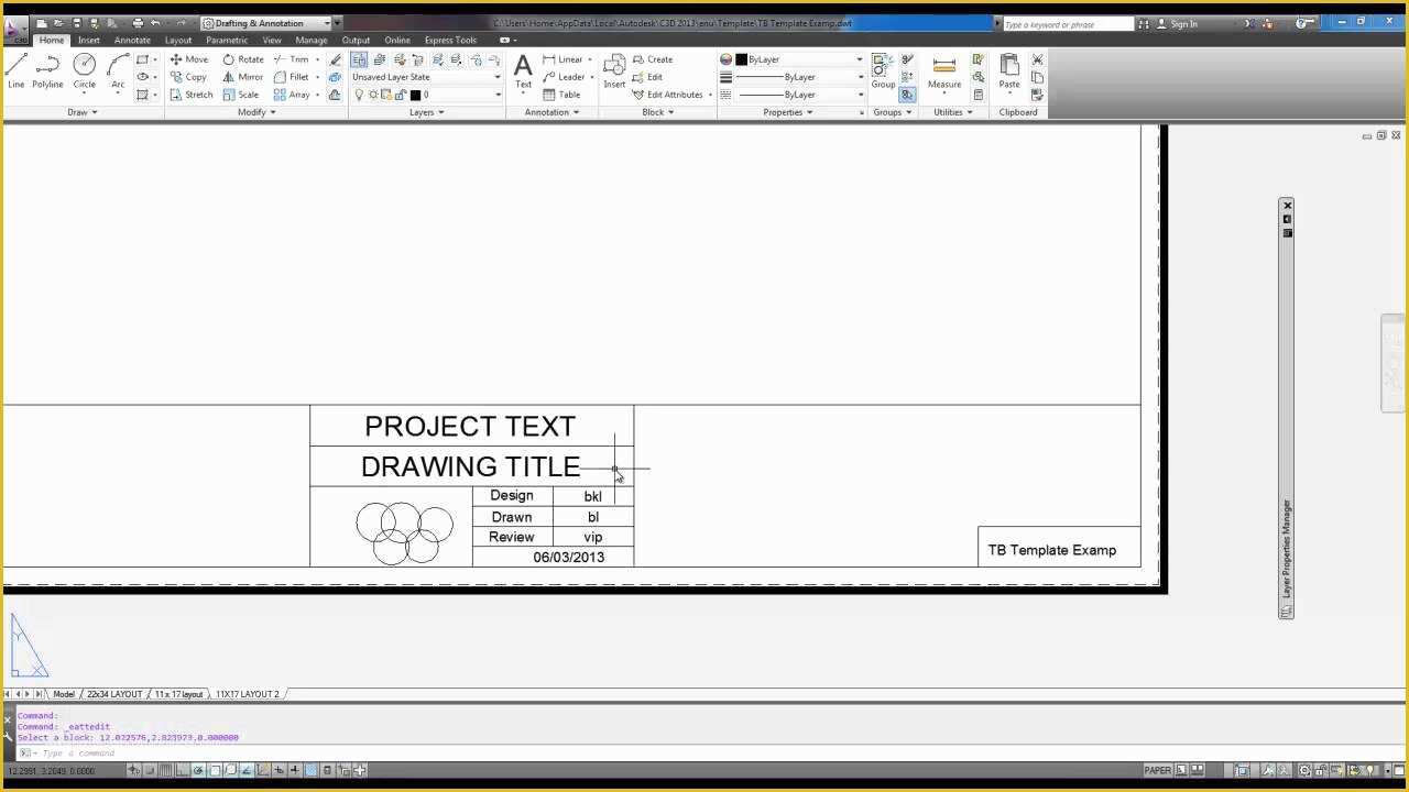 Autocad Templates Free Of Autocad Tutorial Create A Title Block From Scratch Intro