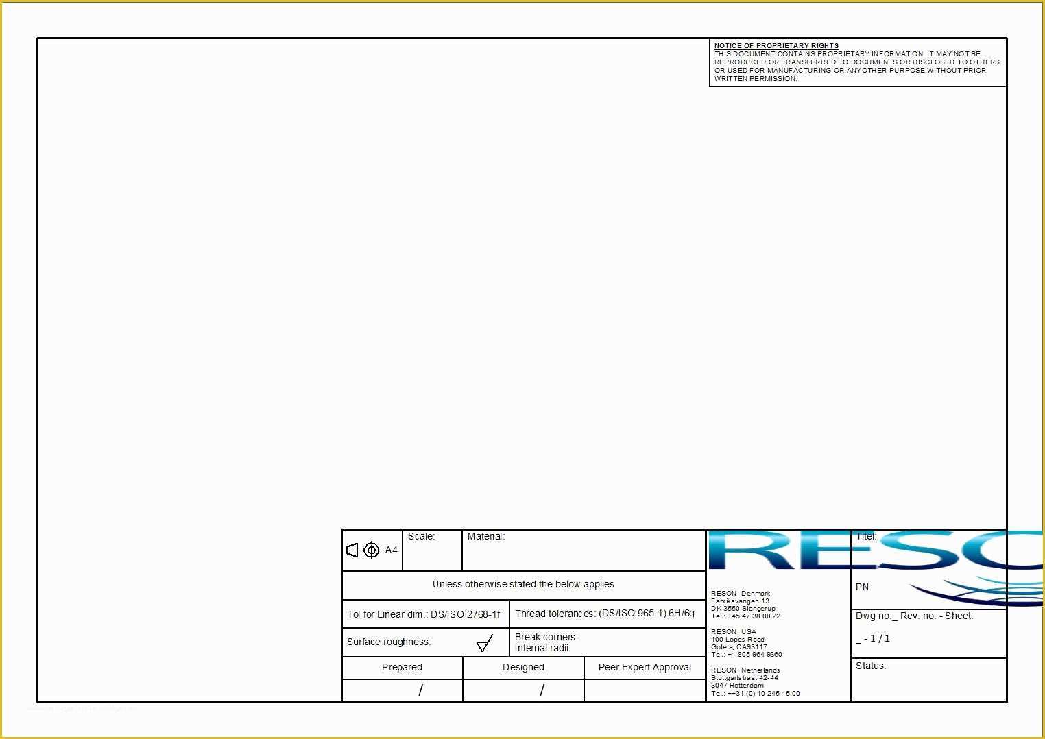 Autocad Templates Free Of Engineering Drawing Microsoft Word Template