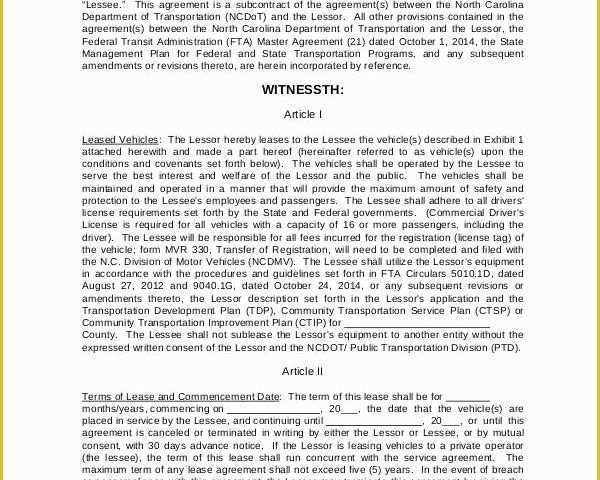 Automobile Lease Agreement Template Free Of 12 Vehicle Lease Agreement Templates Docs Word