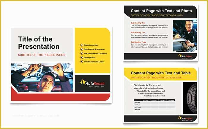 Automotive Powerpoint Templates Free Download Of Auto Repair Powerpoint Presentation Template Design