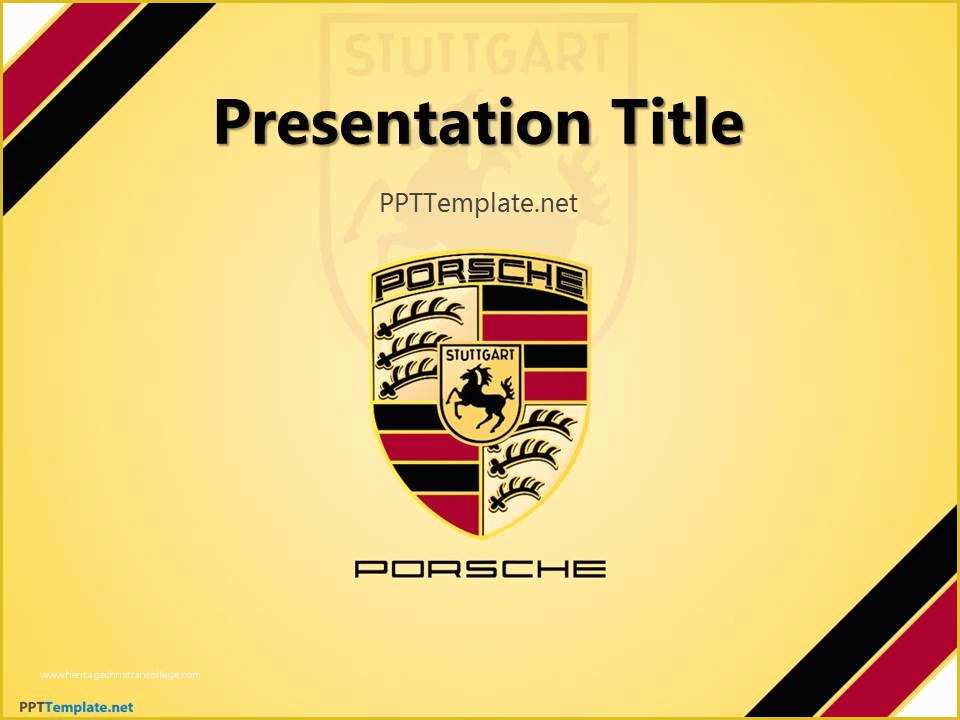 Automotive Powerpoint Templates Free Download Of Free Porsche Ppt Template