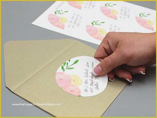 Avery Invitation Templates Free Of Garden Bouquet Wedding Address Labels – Download & Print