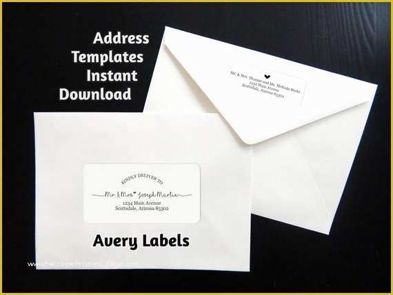 Avery Invitation Templates Free Of Printable Address Template for Envelope Labels Avery 2 X