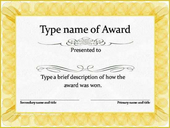 Award Certificate Template Free Of 29 Printable Award themes Certificates