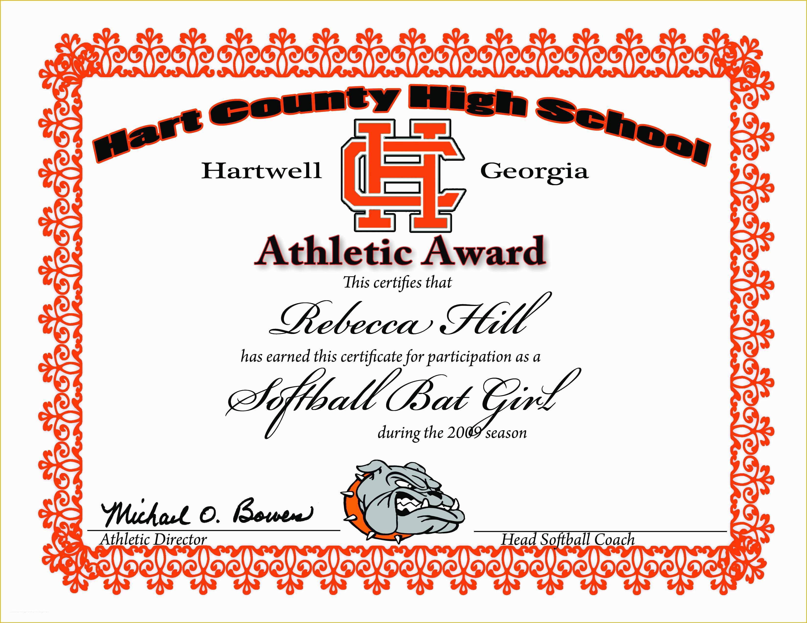 Award Certificate Template Free Of Basketball Certificate Templates