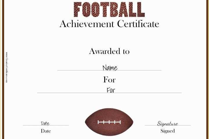 Award Certificate Template Free Of Free Custom Football Certificates