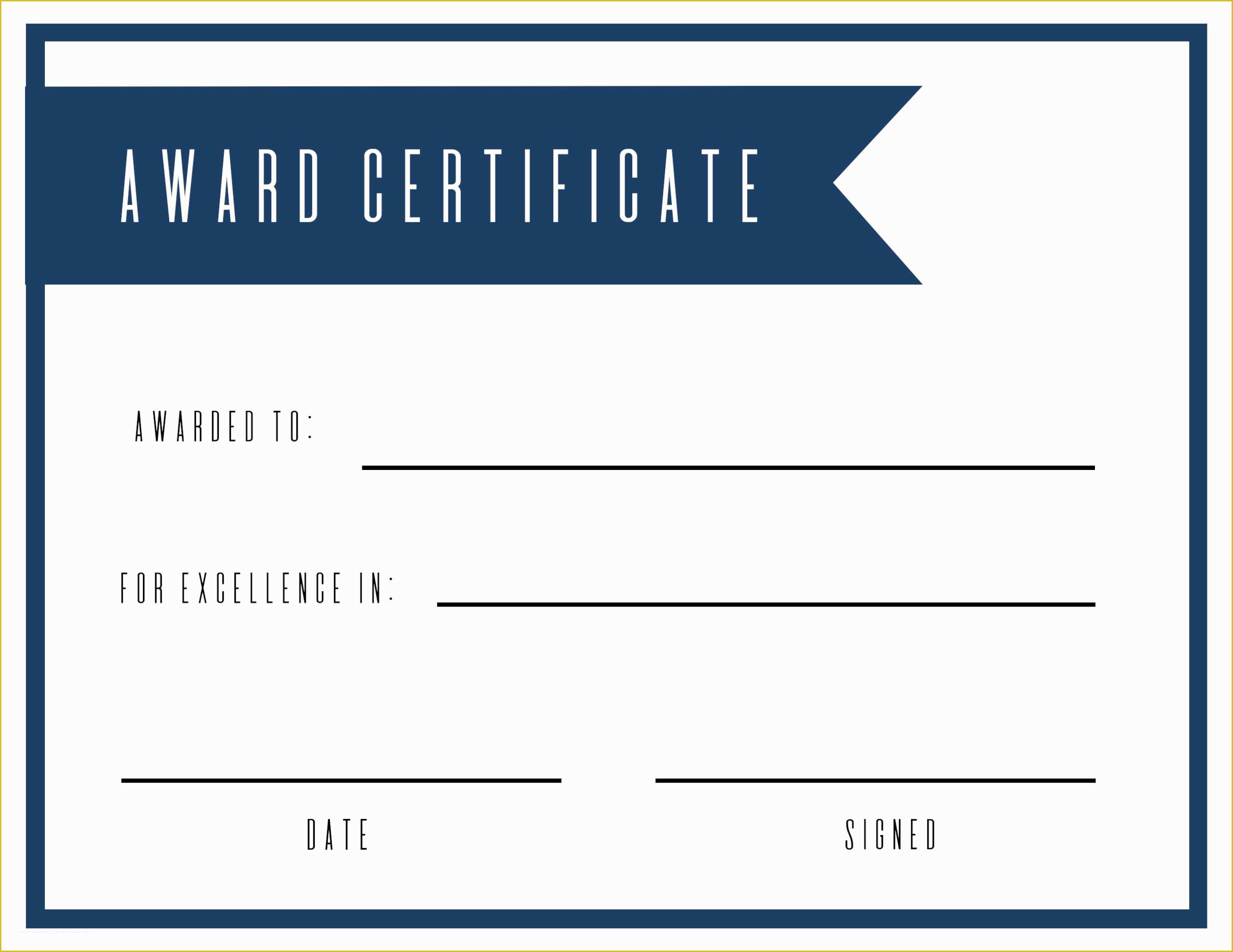 Award Certificate Template Free Of Free Printable Award Certificate Template Paper Trail Design