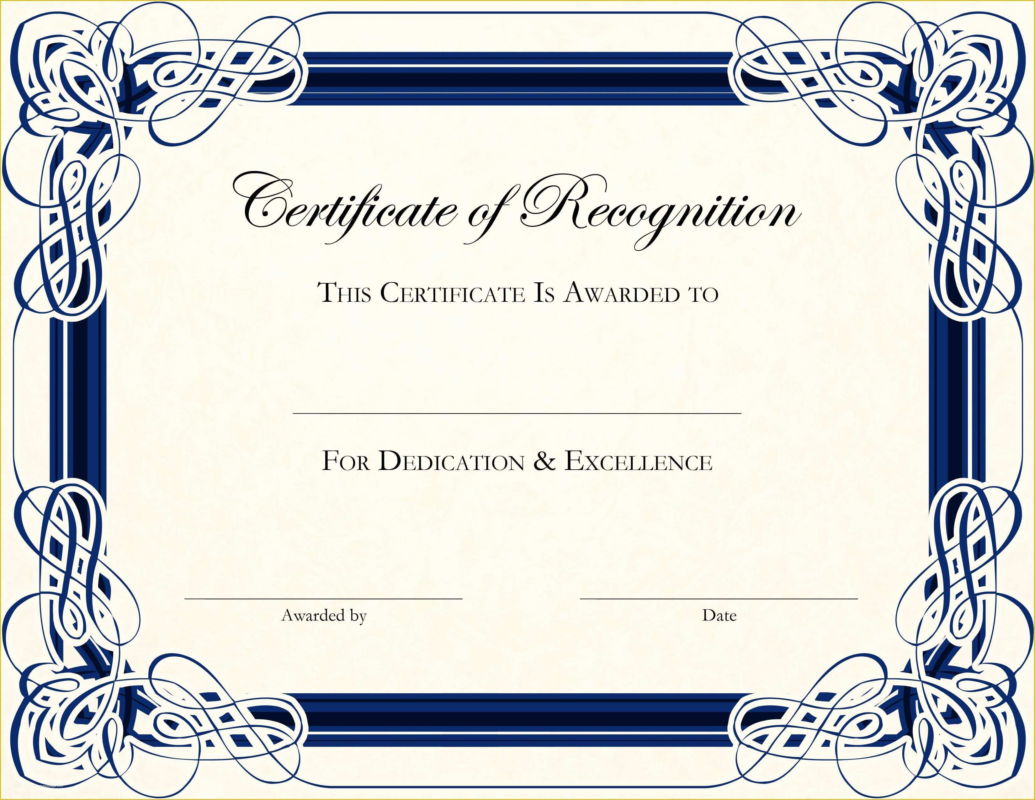 Award Certificate Template Free Of Free Printable Award Templates