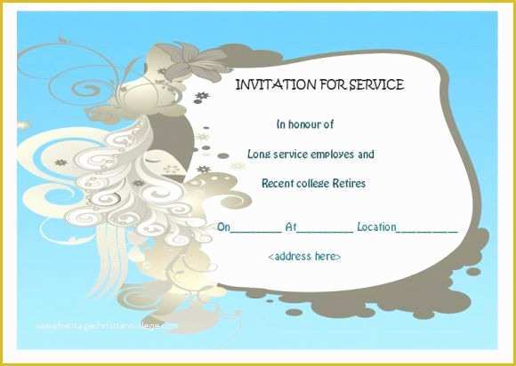 Award Invitation Template Free Of 12 Free Long Service Award Certificate Samples Wordings