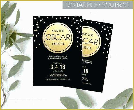 Award Invitation Template Free Of Awards Invitation Template Oscar Invitations Baby Shower