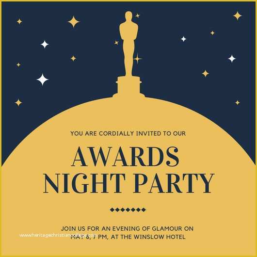 Award Invitation Template Free Of Customize 652 Awards Night Invitation Templates Online