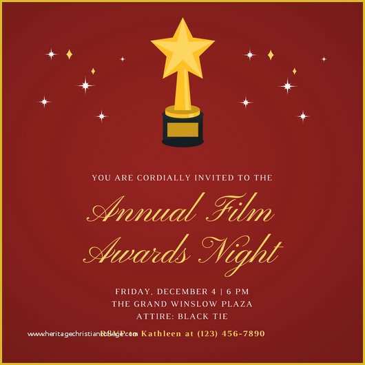 Award Invitation Template Free Of Customize 652 Awards Night Invitation Templates Online