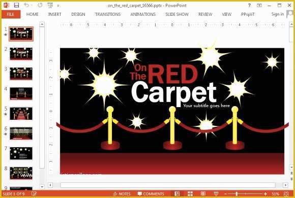 Awards Ceremony Powerpoint Template Free Of Animated Red Carpet Powerpoint Template