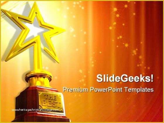 Awards Ceremony Powerpoint Template Free Of Star Award Entertainment Powerpoint Templates and