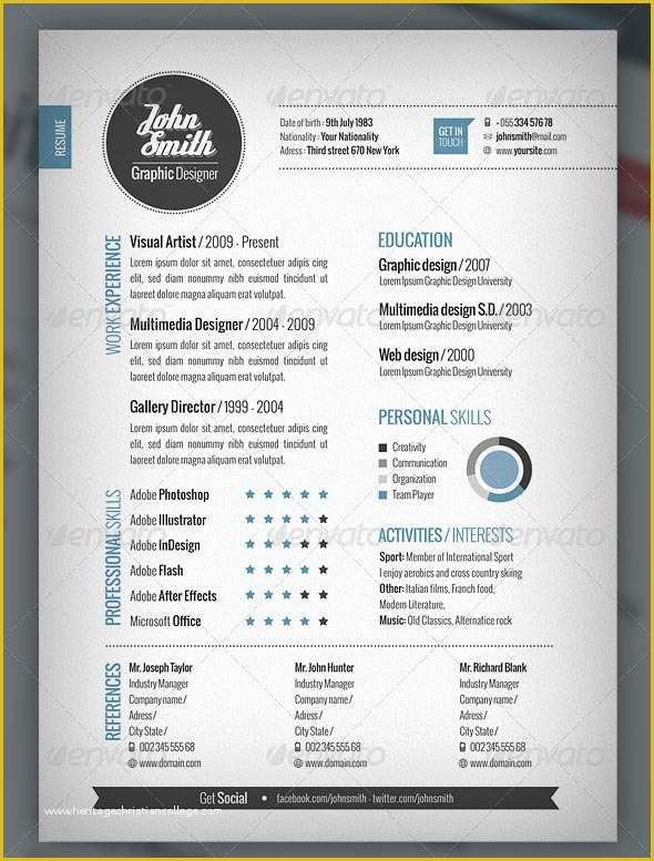 Awesome Resume Templates Free Of 21 Stunning Creative Resume Templates