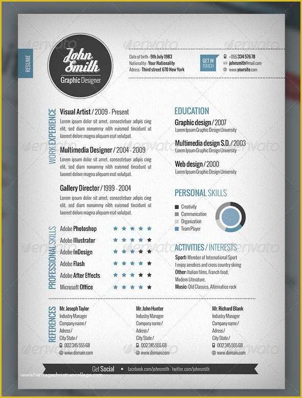 Awesome Resume Templates Free Of 21 Stunning Creative Resume Templates