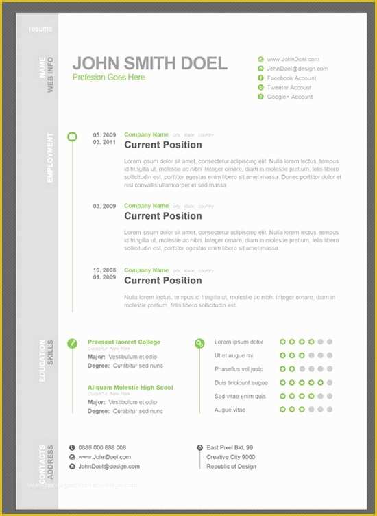 Awesome Resume Templates Free Of Download 35 Free Creative Resume Cv Templates Xdesigns