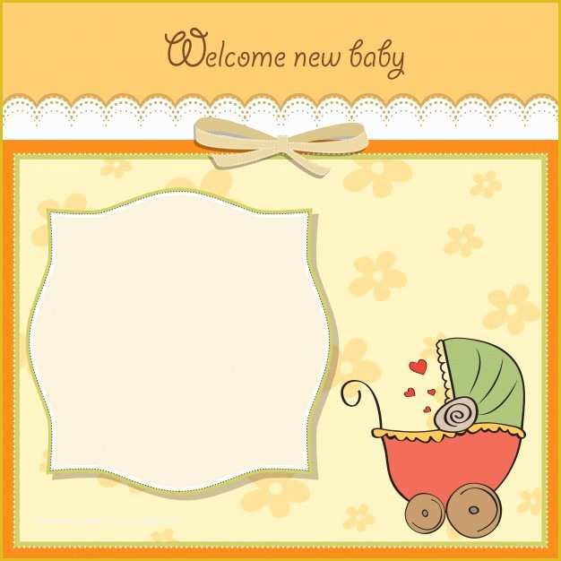 Baby Announcement Cards Free Template Of Baby Announcement Card Template Vector