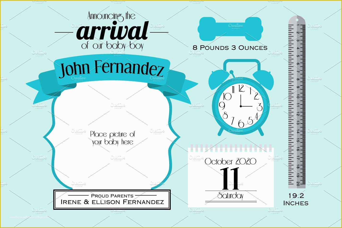 41 Baby Announcement Cards Free Template