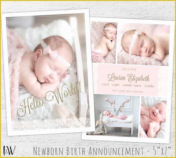 Baby Announcement Cards Free Template Of Newborn Announcement Template Shop Template New