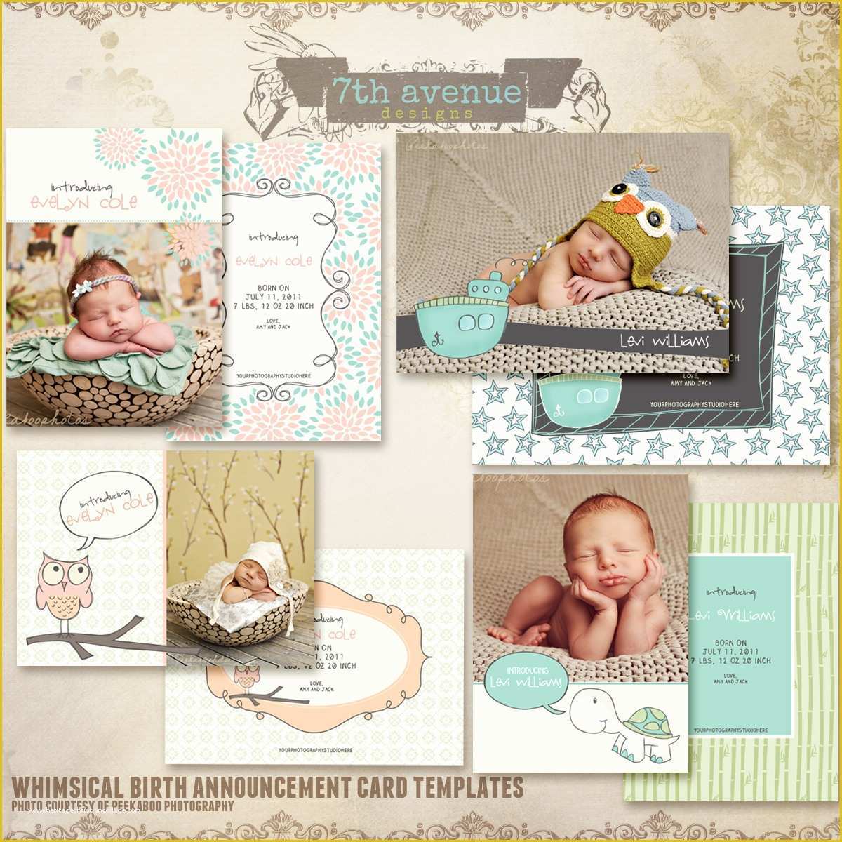 Baby Announcement Cards Free Template Of Whimsical Birth Announcement Card Templates [cards