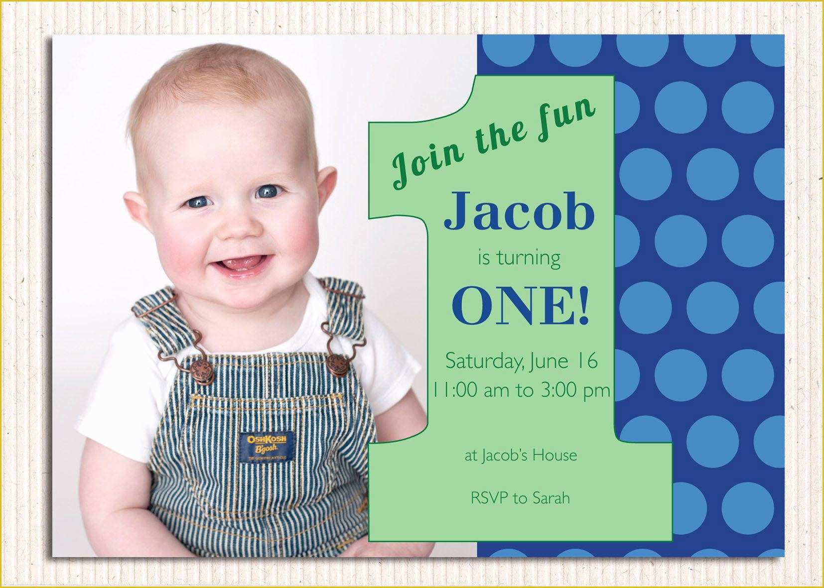 Baby Boy 1st Birthday Invitation Templates Free Of 16 Best First Birthday Invites – Printable Sample