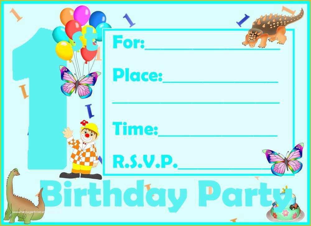 Baby Boy 1st Birthday Invitation Templates Free Of 18 Birthday Invitations for Kids – Free Sample Templates