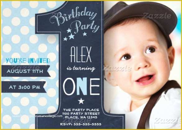 Baby Boy 1st Birthday Invitation Templates Free Of 33 Kids Birthday Invitation Templates Psd Vector Eps