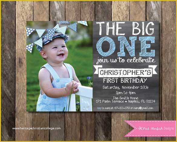 Baby Boy 1st Birthday Invitation Templates Free Of 36 First Birthday Invitations Psd Vector Eps Ai Word