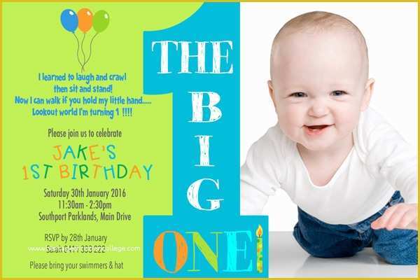 Baby Boy 1st Birthday Invitation Templates Free Of Australian Made Boys Birthday Party Invitation Printed or