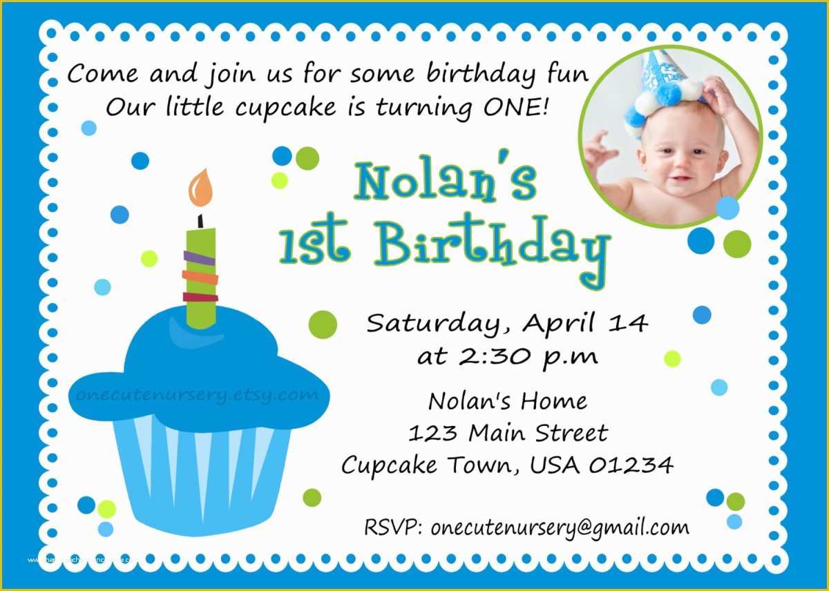 Baby Boy 1st Birthday Invitation Templates Free Of Baby Boy 1st Birthday Invitation Templates