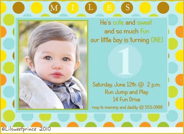 Baby Boy 1st Birthday Invitation Templates Free Of First Birthday Invitations – Bagvania Free Printable