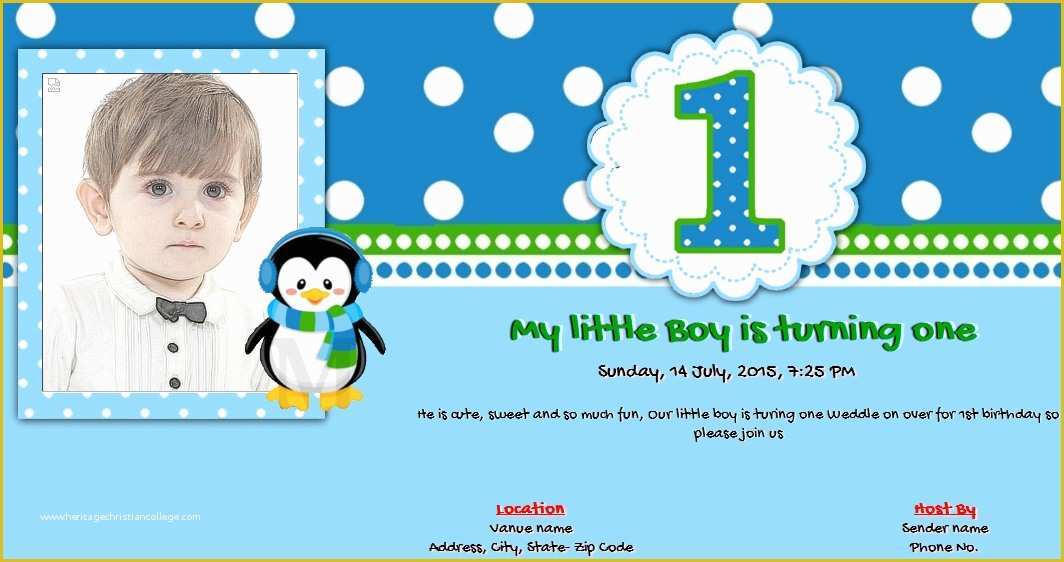 Baby Boy 1st Birthday Invitation Templates Free Of Free Birthdays Invitation Card & Line Invitations