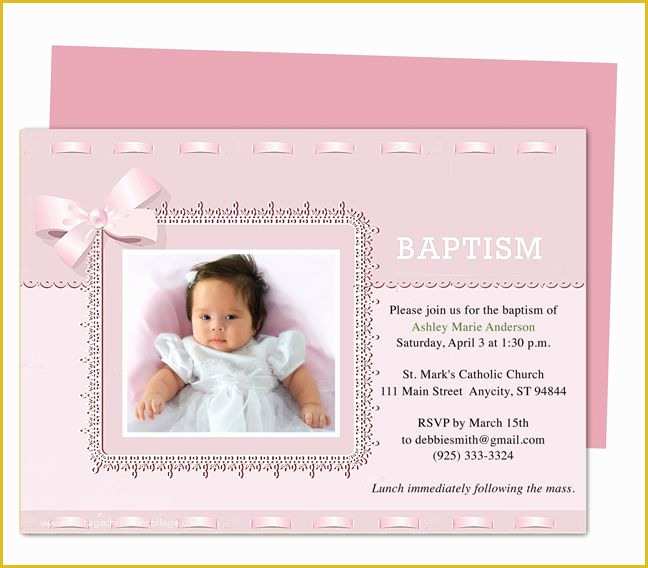 Baby Dedication Invitations Free Template Of 21 Best Printable Baby Baptism and Christening Invitations