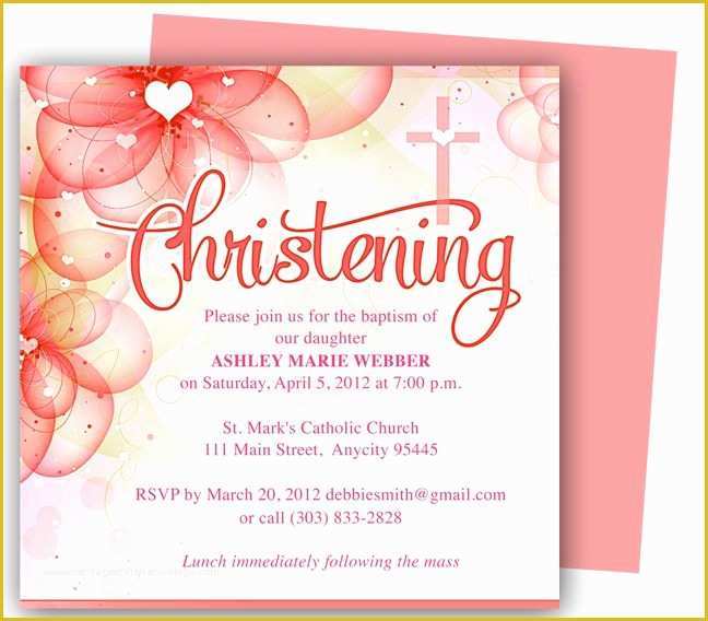 Baby Dedication Invitations Free Template Of 21 Best Printable Baby Baptism and Christening Invitations